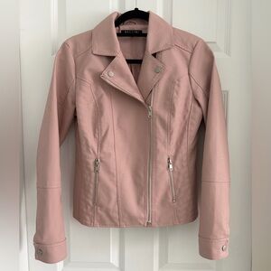 Baccini Women's Soft Pink Vegan Leather Jacket